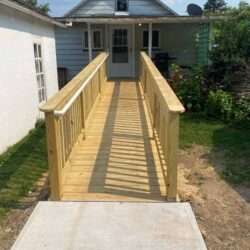 Central PA wooden wheelchair ramp